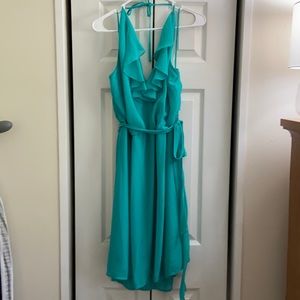 Nouvelle aqua halter dress